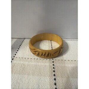 Handmade Women's Wooden Jamaica Bracelet Bangle